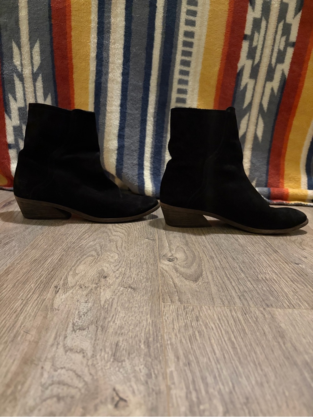 Frye Black Suede Mid-Calf Ankle Booties - Picture 3 of 4